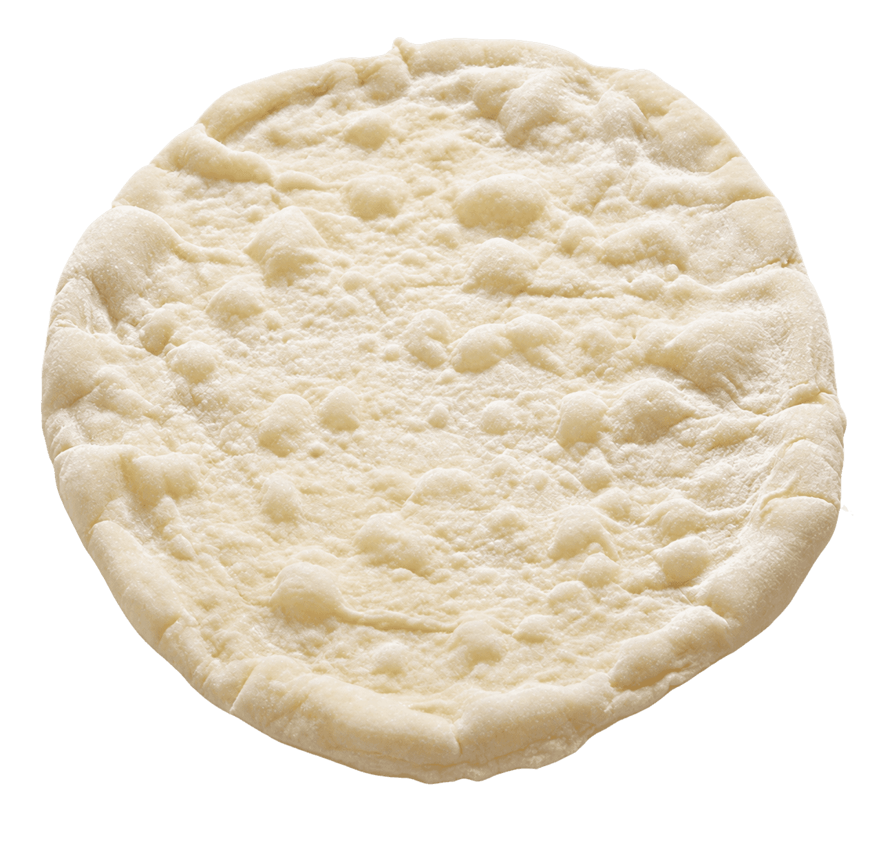 Die luftig aufgegangene D’Amico-Pizzabasis, die Pietro für seine Pizza verwendet.